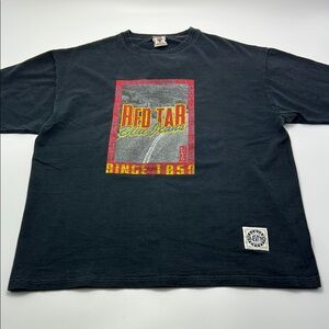 vintage Levi's Graphic Tee Women's Medium Black Red Cotton Premium Product